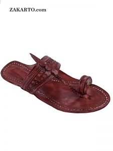 Attractive Red Brown Kolhapuri Chappal For Men