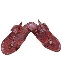 Attractive Red Brown Kolhapuri Chappal For Men