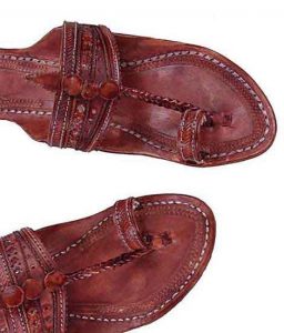 Attractive Red Brown Kolhapuri Chappal For Men