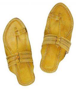 Genuine Good Looking Yellow Punching Kolhapuri Chappal For Men
