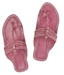 Extraordinary Baby Pink Pointed Kolhapuri Chappal For Men