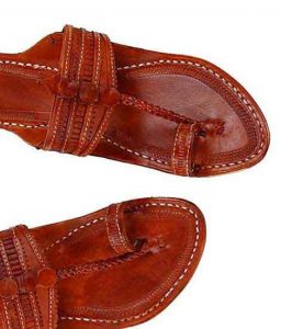 Tan Color Beautiful Pointed Kolhapuri Chappal For Men