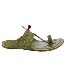 Splendid Seaweed Kapshi Red Gonda Kolhapuri Chappal For Men