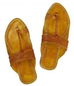 Nice Looking Light Yellow Kolhapuri Chappal For Men