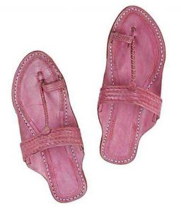 Good Looking Designers Baby Pink Kolhapuri Chappal For Men