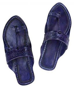 Unusual Designers’ Dark Blue Kolhapuri Chappal For Men