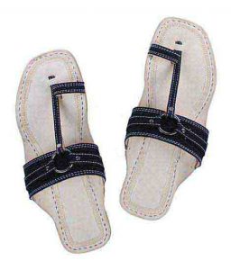 Superior Denim Black Women Kolhapuri Chappal