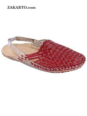 Noticeable Mat Design Rubin Half Kolhapuri Shoe For Women