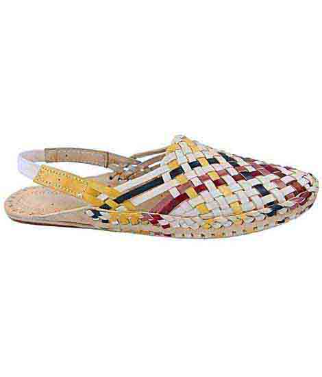 Eye Catching Designer’S Five Color Mat Design Back Strip Ladies Kolhapuri Half Shoe