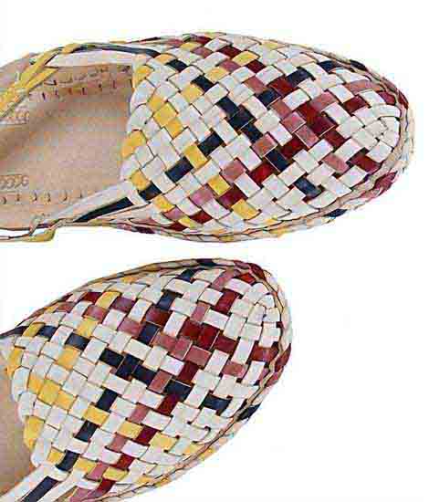Eye Catching Designer’S Five Color Mat Design Back Strip Ladies Kolhapuri Half Shoe