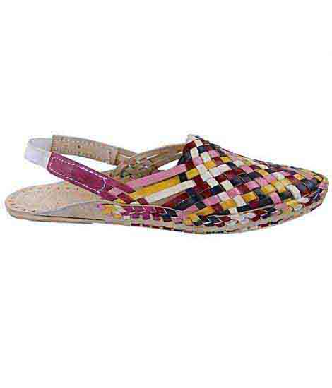 Dazzling Designer’S Five Color Mat Design Back Strip Ladies Kolhapuri Half Shoe