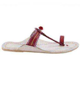 Attractive Watch Style Cherry Red Red Gonda Ladies Ladies Kolhapuri Chappal