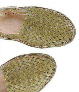 Outstanding Seaweed Designer’S Mat Design Back Strip Ladies Kolhapuri Half Shoe