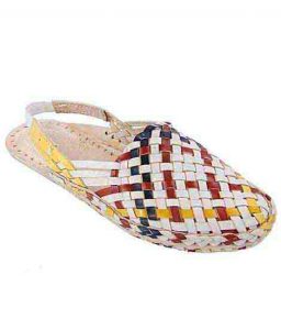 Breathtaking Mat Style Designer’S Four Color Back Strip Ladies Kolhapuri Half Shoe