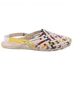 Breathtaking Mat Style Designer’S Four Color Back Strip Ladies Kolhapuri Half Shoe