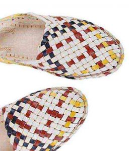 Breathtaking Mat Style Designer’S Four Color Back Strip Ladies Kolhapuri Half Shoe