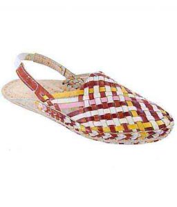 Remarkable Mat Style Designer’S Three Color Back Strip Ladies Kolhapuri Half Shoe