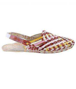 Remarkable Mat Style Designer’S Three Color Back Strip Ladies Kolhapuri Half Shoe