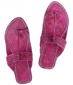 Handsome Purple Five Braids Kolhapuri Women Chappal