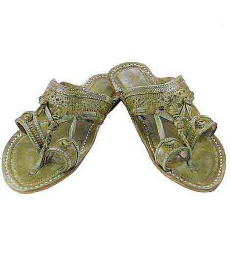 Traditional Design Seaweed Kolhapuri Chappal For Women