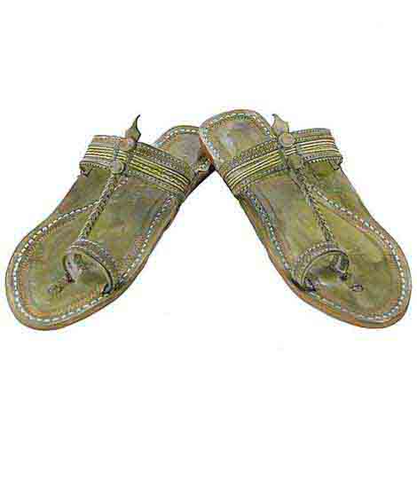 Wonderful Seaweed Fine Braids Straight Upper Kolhapuri Chappal For Women