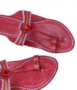 Attractive Cherry Red Watch Style Red Gonda Ladies Ladies Kolhapuri Chappal