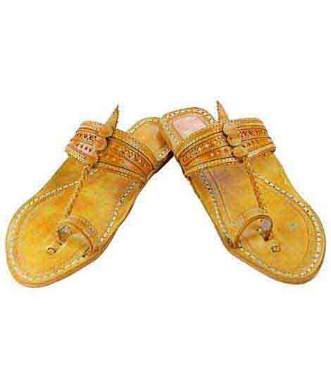 Handsome Yellow Ladies Kolhapuri Chappal