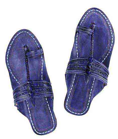 Gorgeous Dark Blue Ladies Kolhapuri Chappal