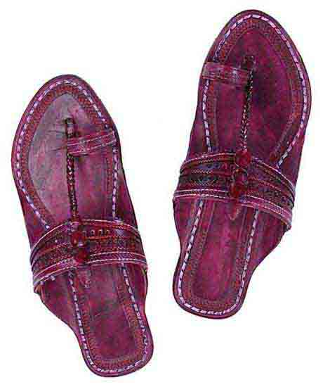 Lovely Purple Ladies Kolhapuri Chappal