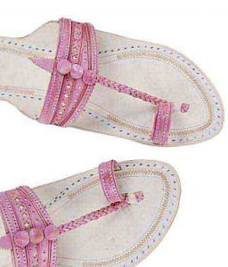 Gorgeous Baby Pink Flat Heel Ladies Kolhapuri Chappal