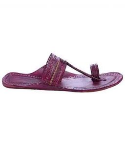 Outstanding Purple Punching Ladies Kolhapuri Chappal