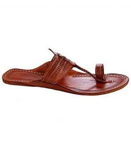 Glorious Tan Punching Women Kolhapuri Chappal