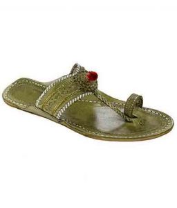 Lovely Seaweed Punching Ladies Kolapuri Chappal