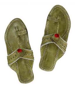 Lovely Seaweed Punching Ladies Kolapuri Chappal