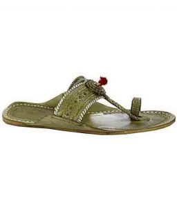 Lovely Seaweed Punching Ladies Kolapuri Chappal