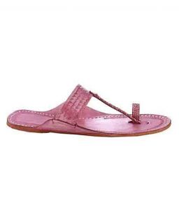 Good Looking Designers Baby Pink Ladies Kolhapuri Chappal