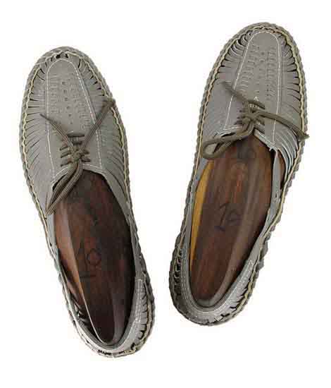 Awe-Inspiring Grey Lace Style Full Kolhapuri Shoe