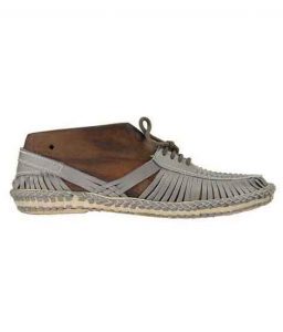 Awe-Inspiring Grey Lace Style Full Kolhapuri Shoe