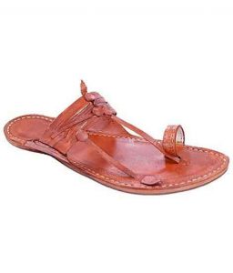 Remarkable Tan Kurundwadi Design Kapshi Kolhapuri Chappal For Men