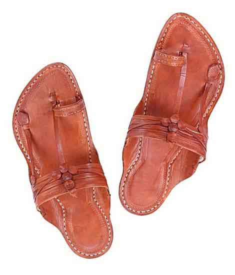 Remarkable Tan Kurundwadi Design Kapshi Kolhapuri Chappal For Men