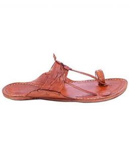 Remarkable Tan Kurundwadi Design Kapshi Kolhapuri Chappal For Men