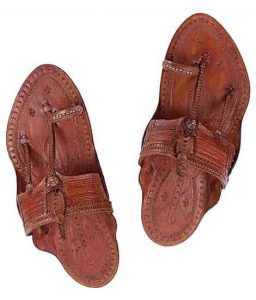 Antique Design Tan Kapshi Broad Punching Upper Gents Kolhapuri Chappal