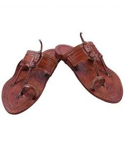 Antique Design Tan Kapshi Broad Punching Upper Gents Kolhapuri Chappal