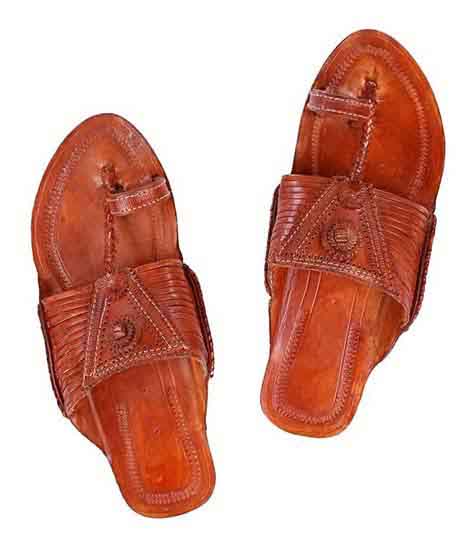 Stunning Look Tan Color Fourteen Laces Designer’S Kolhapuri Chappal