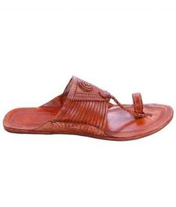 Stunning Look Tan Color Fourteen Laces Designer’S Kolhapuri Chappal