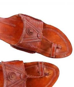 Stunning Look Tan Color Fourteen Laces Designer’S Kolhapuri Chappal