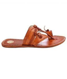 Antiqua Design Tan Color Men Kolhapuri Chappal