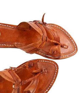 Antiqua Design Tan Color Men Kolhapuri Chappal