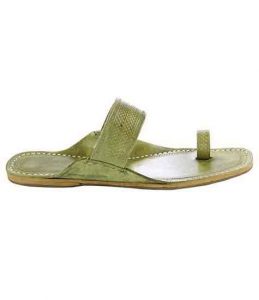 Breathtaking Seaweed Embossed Straight Belt Kolhapuri Chappal For Men