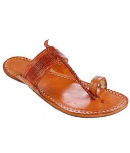 Gorgeous Tan Color Fine Braided Upper Kapshi Kolhapuri Chappal For Men